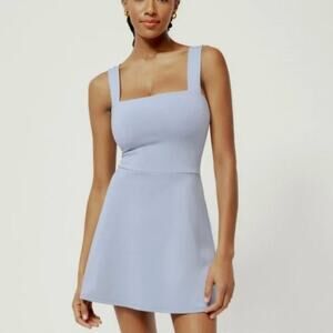 Reformation Farrah Ecomove Active Dress in Sky Blue